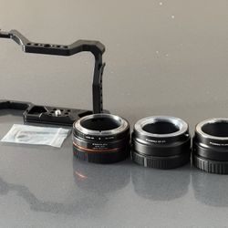 Canon R6 / R6 Mark II Cage + Assorted RF Mount Lens Adapters