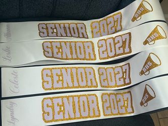 Custom Senior 2027 Personalized Sashes