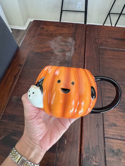 Pumpkin ghost Halloween mug