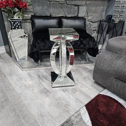 Mirrored End Table