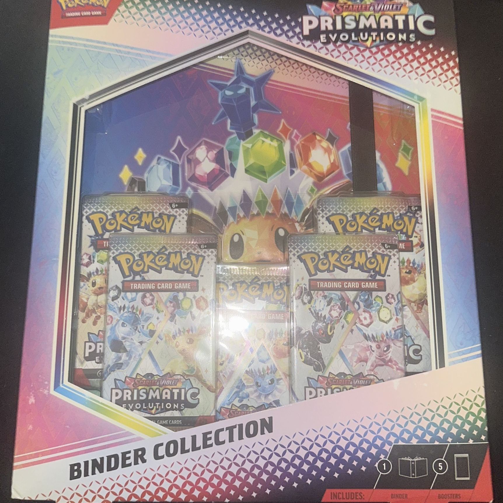prismatic evolution card binder Pokémon Evolutions Premium Figure Collection Violet—Prismatic Evolutions expansion Pokemon Prismatic Evolution Binder (only)