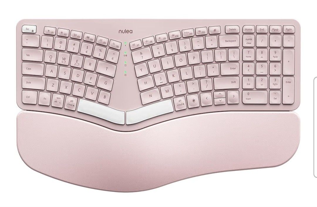 Nulea RT05 Wireless Ergonomic Keyboard
Split Keyboard with Wrist Rest, USB-C Charging, 7-Color Backlight
Natural Typing
Bluetooth and USB Connectivity