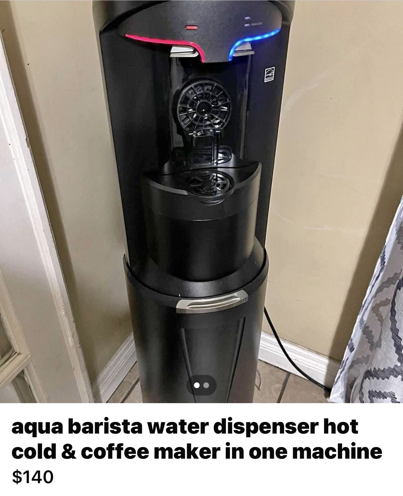 Aqua Barista Water Dispenser Hot And Cold With Keurig On Top