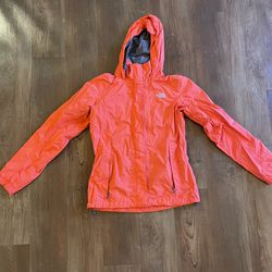 North Face Raincoat Orange Small