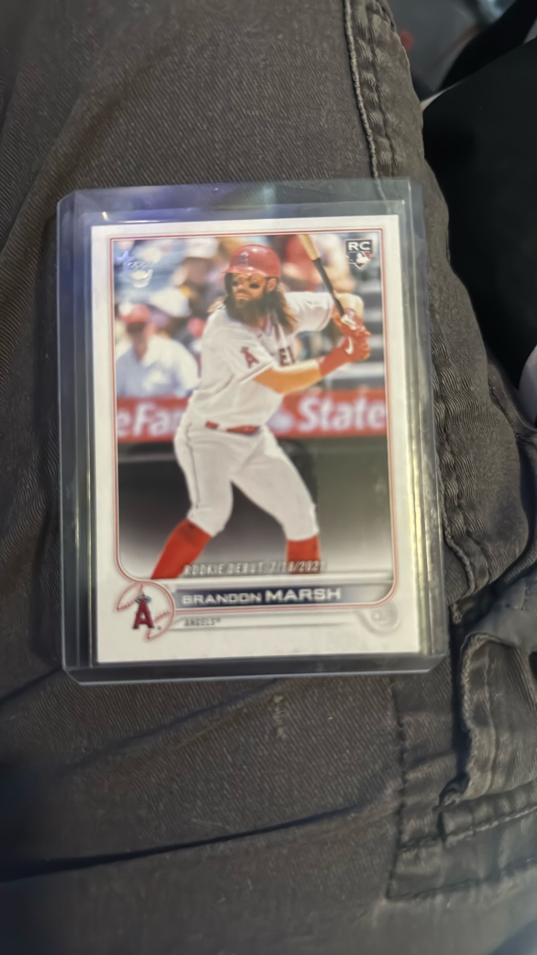 2022 Topps Update Brandon Marsh RC Vintage Stock Parallel #US35 Rookie Card /99
