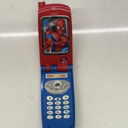 Marvel Spider-Man red and blue flip phone toy
