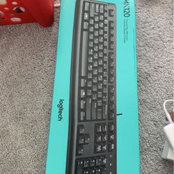 Logitech Keyboard And Wired Mouse