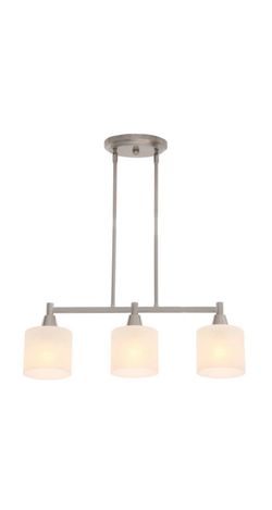 3-Light Brushed Nickel Island Pendant Light