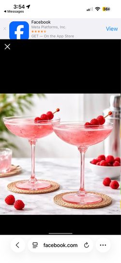 Pink coupe glass set of 12 plastic
