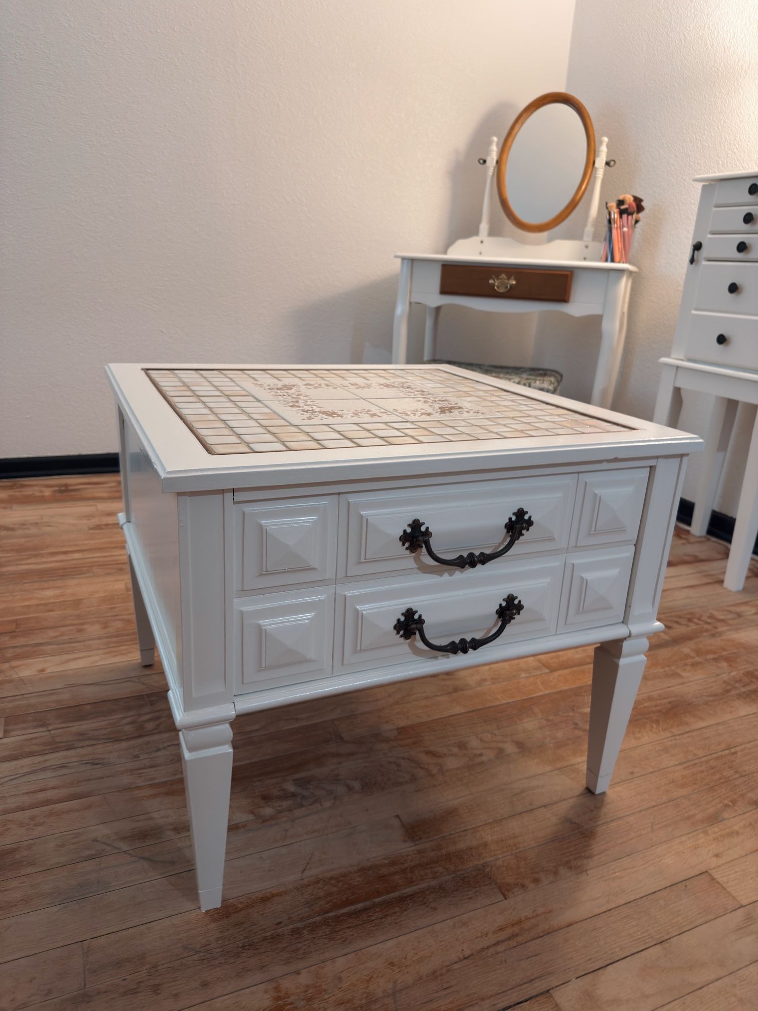 Vintage Modern Solid Wood Side Table