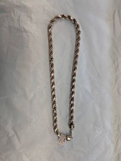 Silver rope necklace
