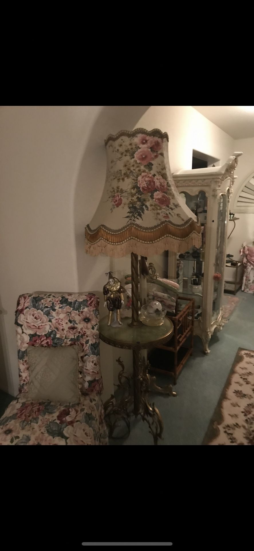 Antique Floor Lamp Table
