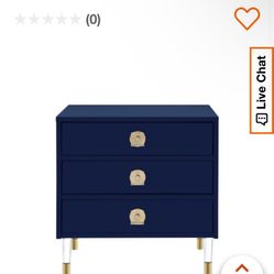 Nicole Miller Blue Nightstands (Set Of 2) 