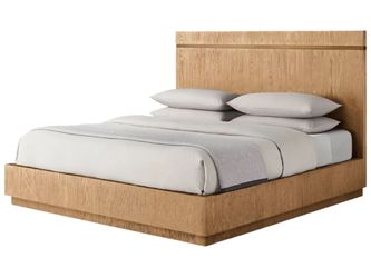 RESTORATION HARDWARE Bezier Natural Oak King Size Bed Frame