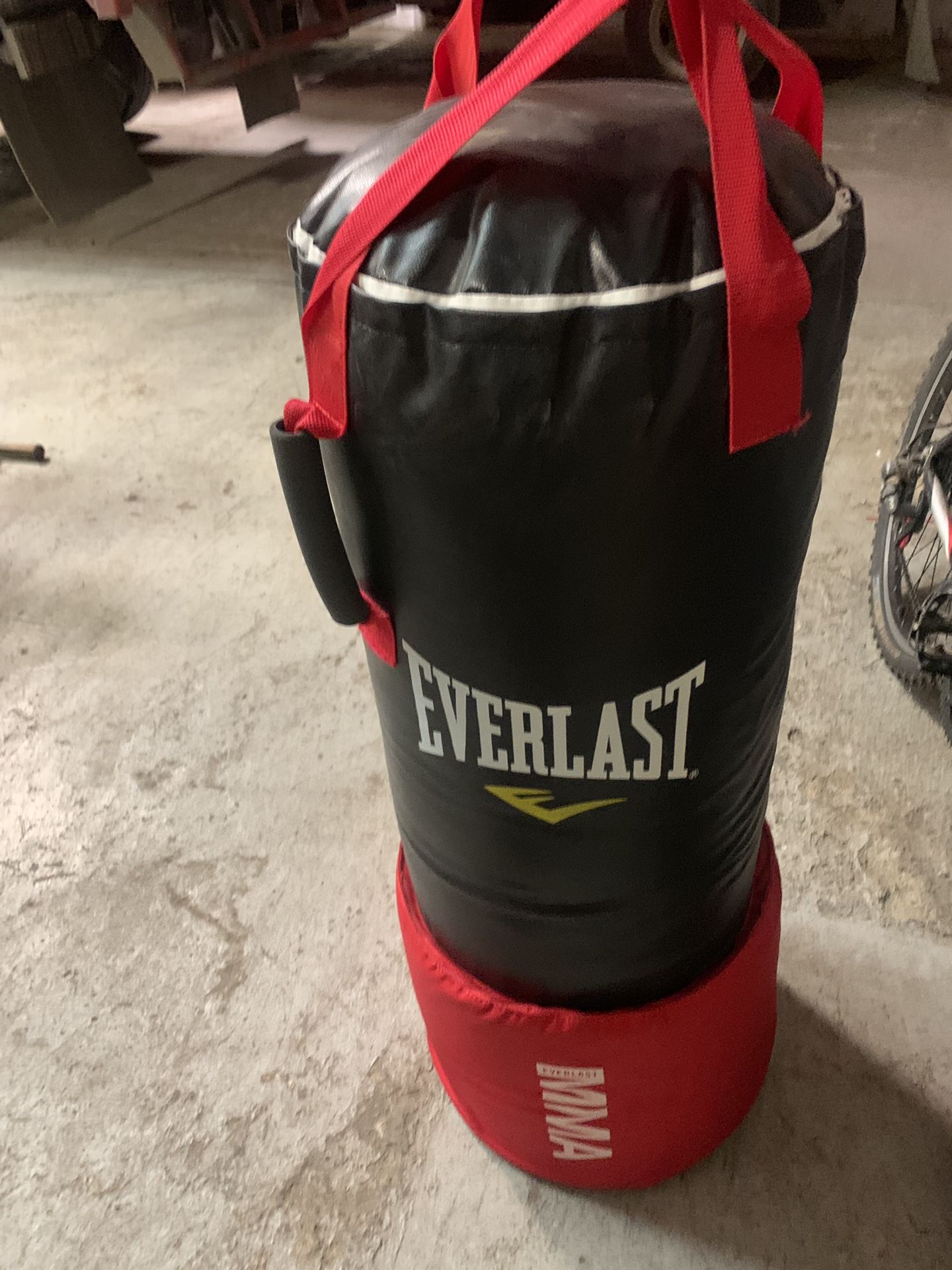 Everlast punching bag with kickboxing cusion