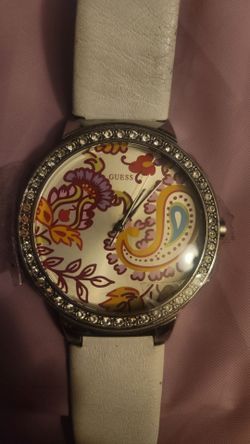 Women's Paisley Silver Guess Watch