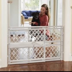 MuppetPaws Portable Pet Gate – Adjustable 26”–40” Wide, 43” Tall (Set of 3 Available)