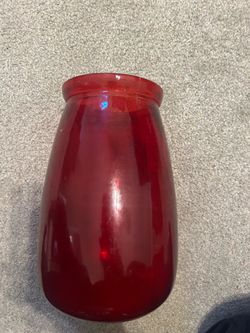 Red Glass Vase