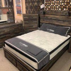 Drystan Multi Bedroom Set Queen or King Bed Dresser Nightstand and Mirror WİTH İNTEREST FREE PAYMENT OPTİONS 