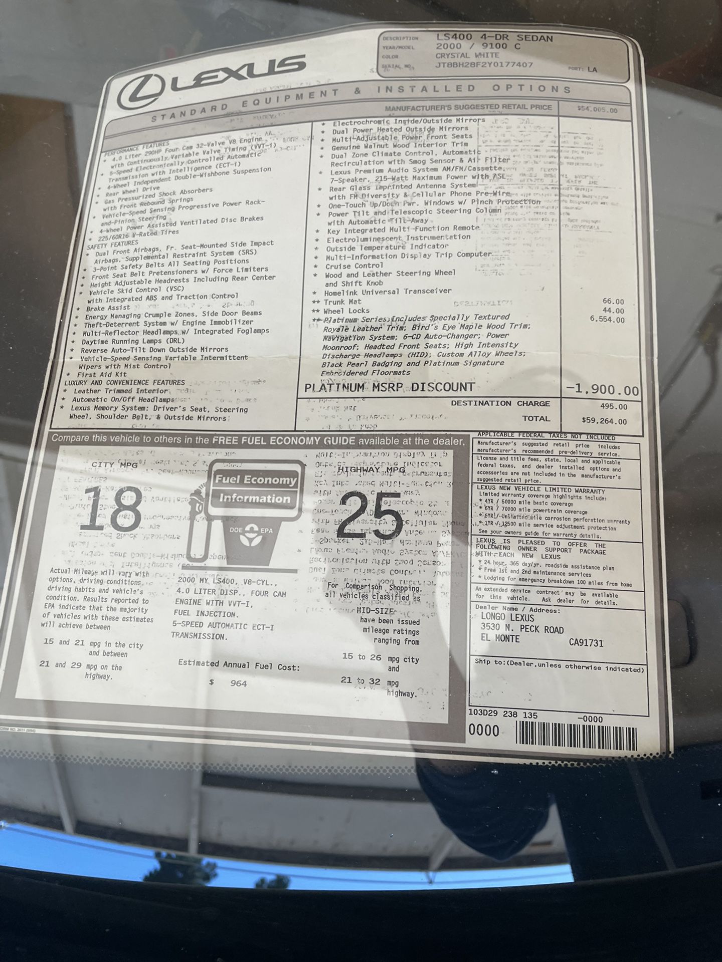 2000 Lexus LS 400