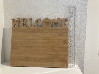 NEW Bamboo Cheese Board - Welcome 