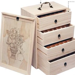 3 Drawer Organizer Wood Box (6) Available 