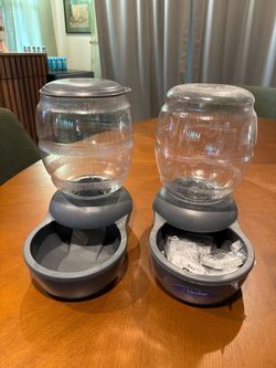 Petmate Replendish Pet Water and Food Dispensers Set of 2