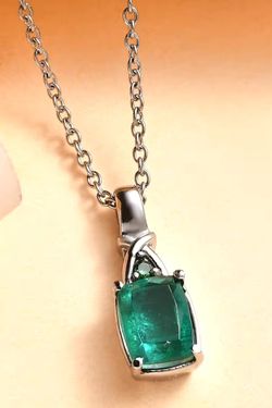 Emeraldine Quartz, Sim Green Diamond Necklace (20 In)