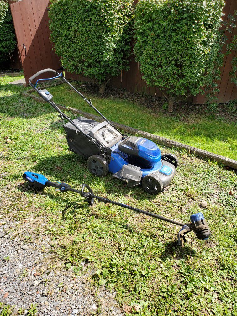 Kobalt 40v lawnmower and string trimmer