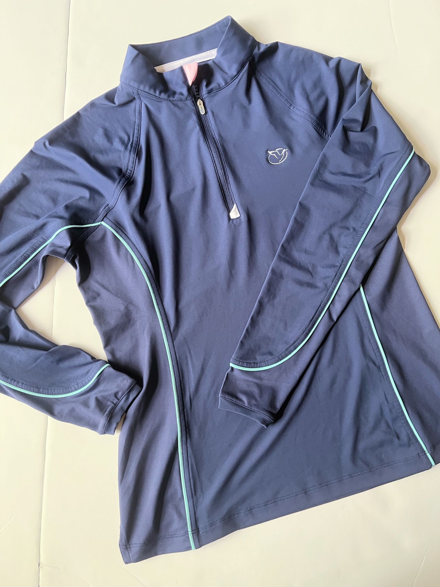 PETER MILLAR Golf 1/4 Zip UPF 50+ Long Sleeve Sun Protection Lightweight Sz: S