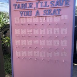 Event Table Seating Chart(hand Made)