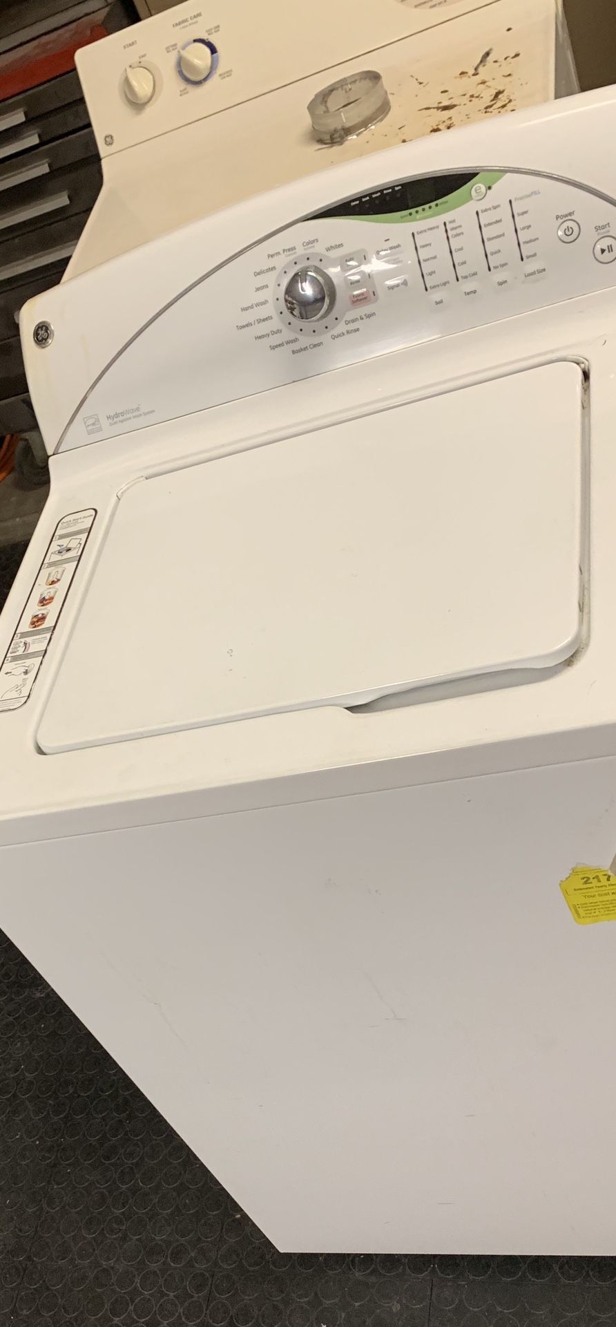 GE HydroWave Washing machine with stainless steel tub and GE electric