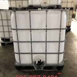 275 gallons ibc totes , water tank, tank with Metal cage 