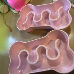 2 Slow Feeding Dog Bowls