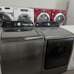 🧺✨ Samsung Top Load Washer & Electric Dryer Set ✨🧺 