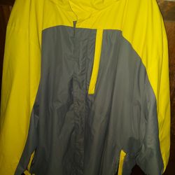 Big Man's Rain Coat W/ Detachable Down Lining 
