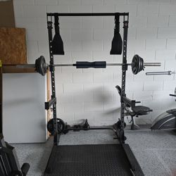 Fitness Reality Squat Rack Power Cage with J-Hooks