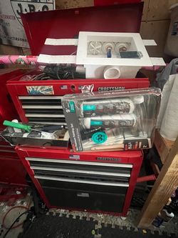 Tools box with tools and other items