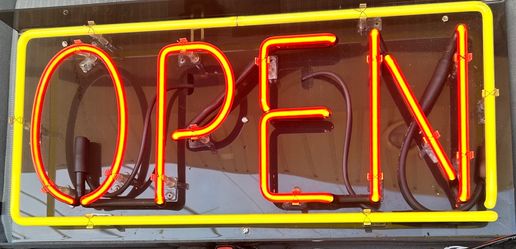 Neon Open sign.  27x13