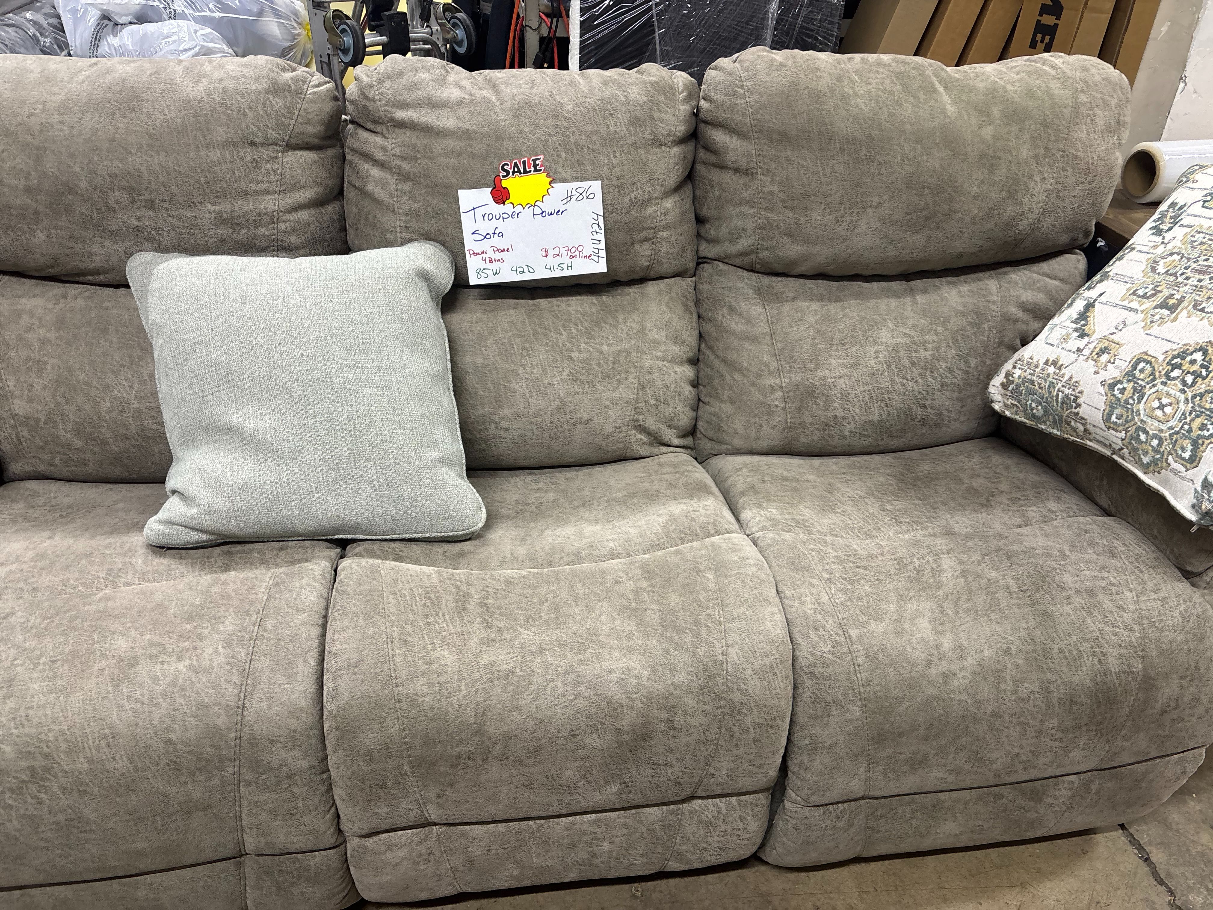 Lazy Boy Power Reclining sofa  couch with headrest (read description)