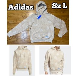 Adidas Originals Mens OAC AOP Hoodie Streetwear Magic Beige Men’s Sz L New @917