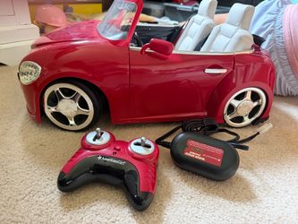 American Girl Doll Vehicles – RC Sports Car + Scooter & Sidecar – $175