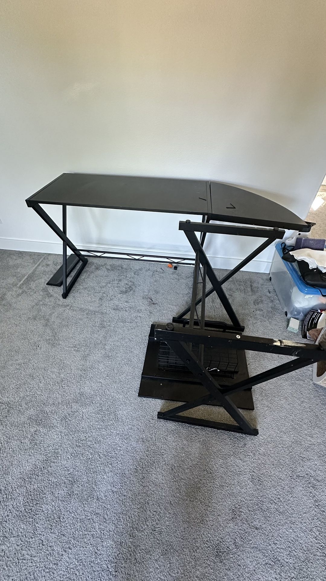 Disassembled L-Shaped Desk