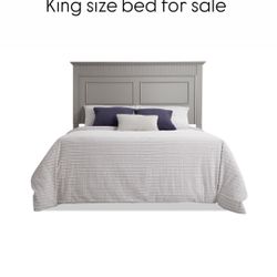 King-size bed with box spring and mattress