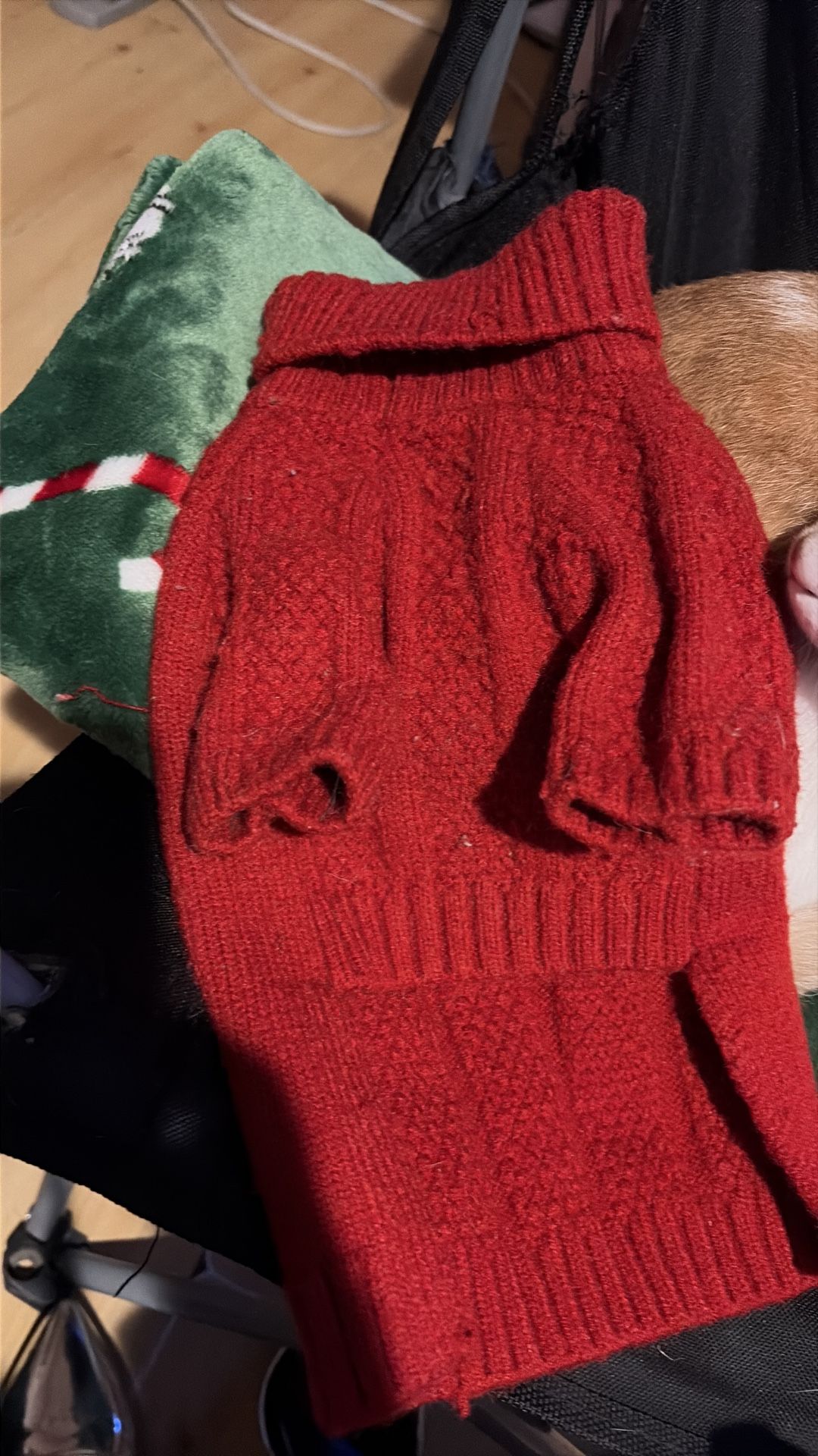 Red dog sweater size small