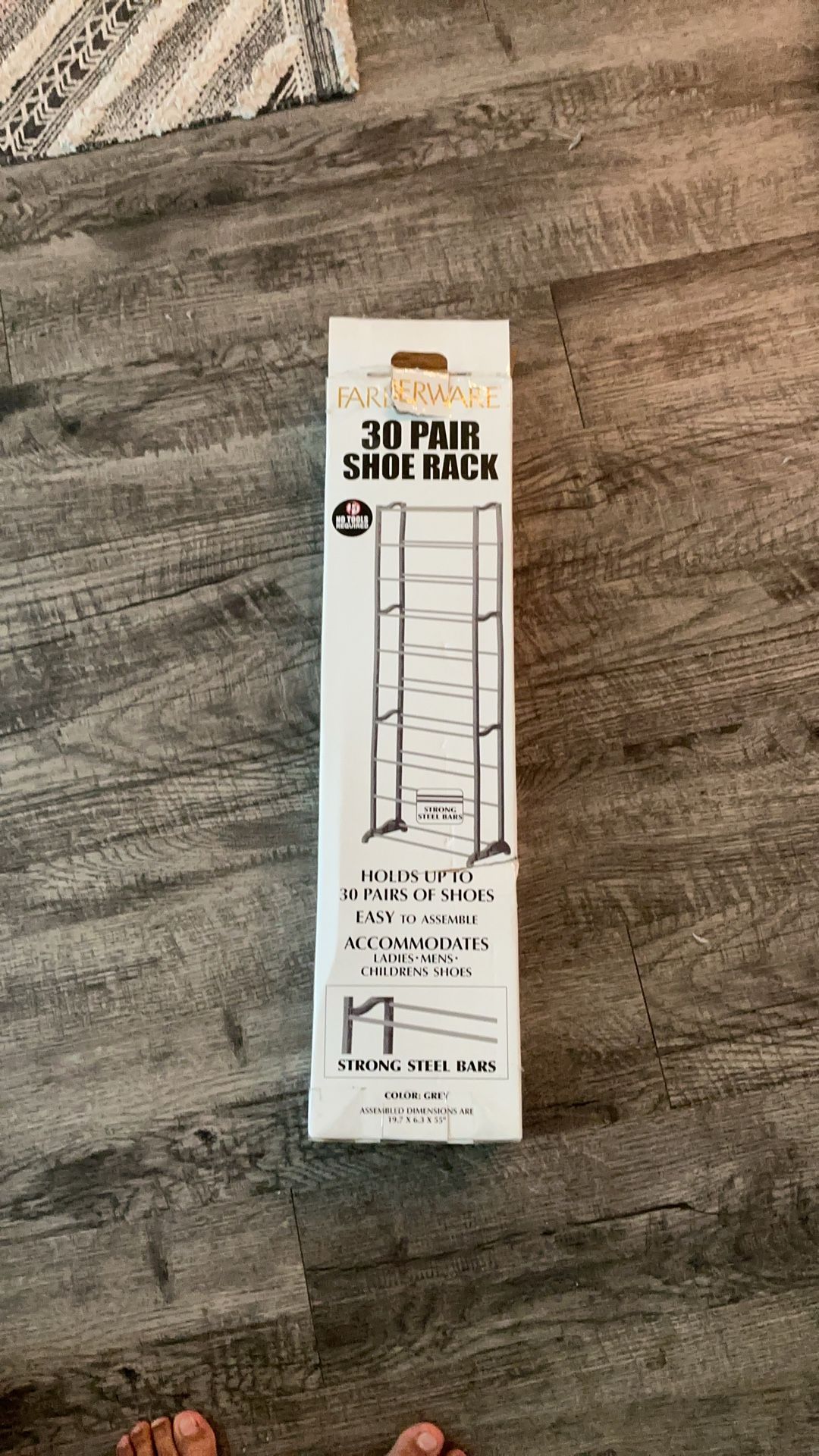 farberware 30 pair shoe rack (complete)