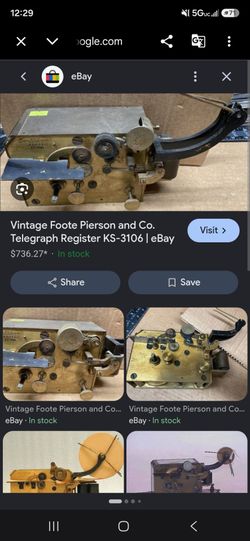 Vintage  foote  Pierson and co. Telegraph  registor