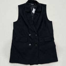 AKIRA MEDIUM BUTTONED WAISTCOAT MEDIUM BLACK 