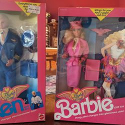 Flight Time Barbie & Ken Doll 1989