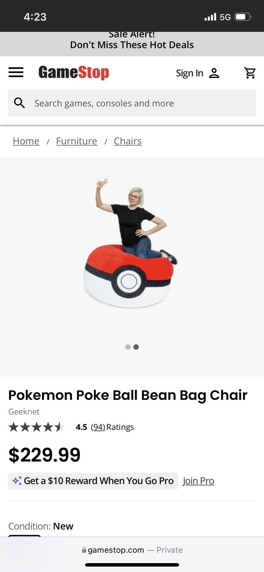 Giant Pokeball Pokéball Pokemon Pokémon Bean Bag Chair Anime 